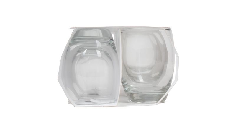 Set de 6 vasos de cristal 205 ml, modelo Lara, 10 x 6.5 cm, vasos