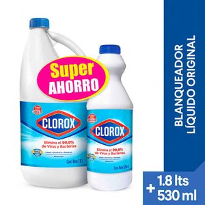 Blanqueador Clorox Original 1.8 lt + 530 Ml