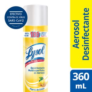 Desinfectante Lysol en aerosol Lima limón 360 ML