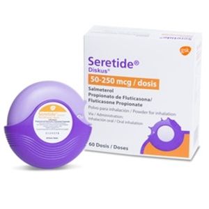 Seretide Diskus 50/250 Mcg Glaxo Inhalador X60 Dosis