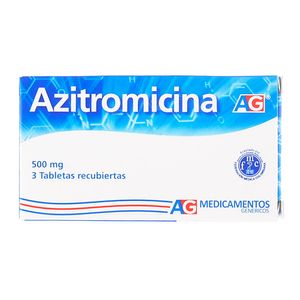 Azitromicina 500 Mg American Generics X3 Tabletas