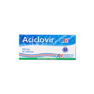 Aciclovir 200 Mg American Generics X30 Tabletas