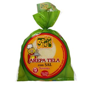 Arepa Doña Aleja Tela con Sal 500 G X5 Unds