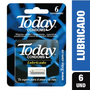 Today Condoms Lubricado x6 Unds