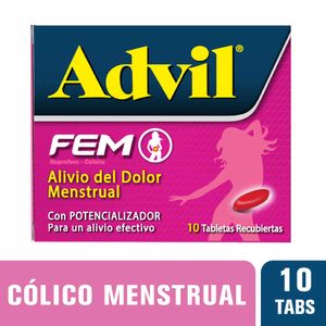 Advil Fem Alivio Del Dolor Menstrual X10 Tabletas