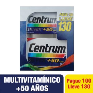 Centrum Silver Suplemento Dietario Multivitamínico +50 Años 130X100 Tabletas Oferta