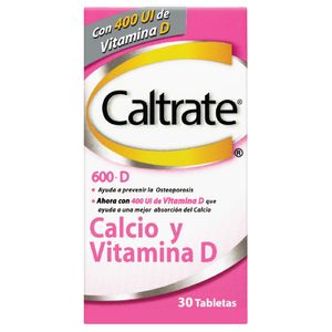 Caltrate 600+D Calcio Y Vitamina D X30 Tabletas