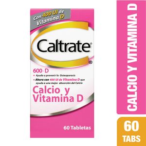 Caltrate 600+D Calcio Y Vitamina D X60 Tabletas