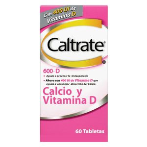 Caltrate 600+D Calcio Y Vitamina D X60 Tabletas