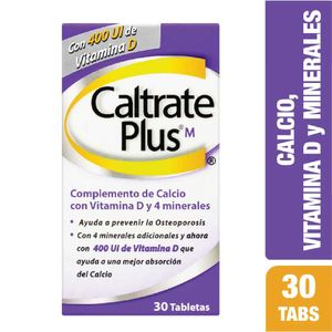 Caltrate Plus M Calcio Con Vitamina D y Minerales X30 Tabletas