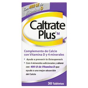 Caltrate Plus M Calcio Con Vitamina D y Minerales X30 Tabletas