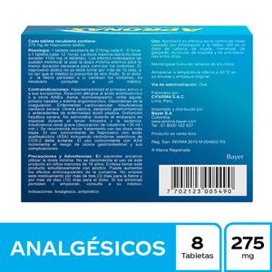 Apronax® 275 mg Naproxeno Sodico Caja x 8 tab