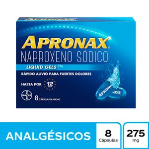 Apronax® 275 mg Capsula Liquida Naproxeno Sodico Caja x 8 cap