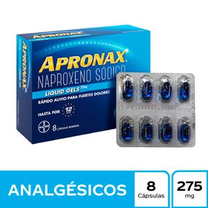 Apronax® 275 mg Capsula Liquida Naproxeno Sodico Caja x 8 cap