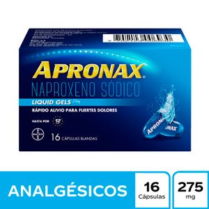 Apronax® 275 mg Capsula Liquida Naproxeno Sodico Caja x 16 cap