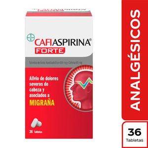 CafiAspirina® Forte 650 mg Ácido Acetilsalicilico 65mg Cafeina Caja x 36 tab