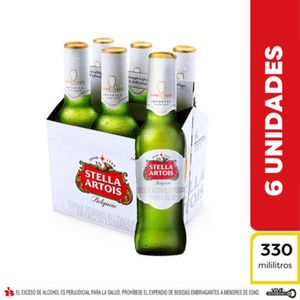 Cerveza Stella Artois en Botella 330 ML X6 Unds