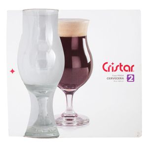 Copa Cristar Cervecera Praga 442 Ml X2 Unds