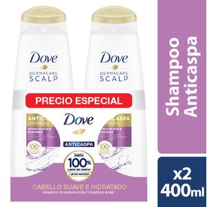 Oferta shampoo + shampoo anticaspa hidratación y suavidad 400ml