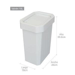 Caneca EstraBins Vaivén 10L Blanco