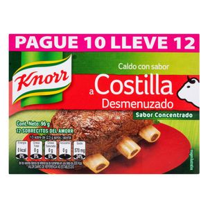 Caldo Knorr Costilla Desmenuzada 8 G 12X10 Unds Oferta